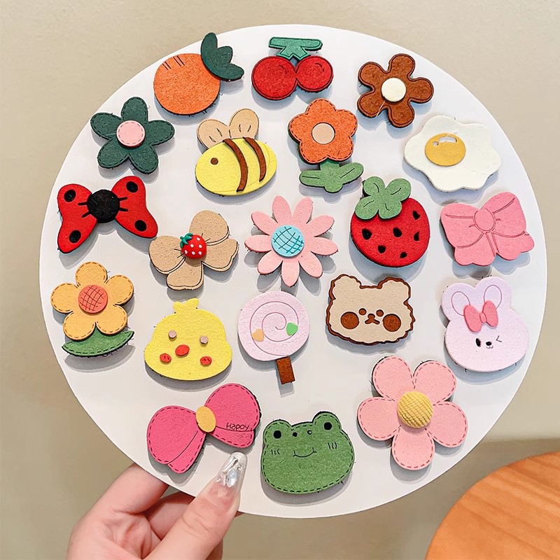 Bebé lindo vellón velcro niña pequeña cabello roto artefacto de acabado flequillo lateral bebé clip para el cabello tocado