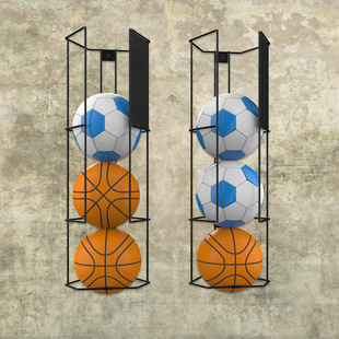 Customized Hardware Display Rack, Wall-Mounted Basketball and Football Storage Rack, Indoor Ball Storage Rack, Exhibition Rack