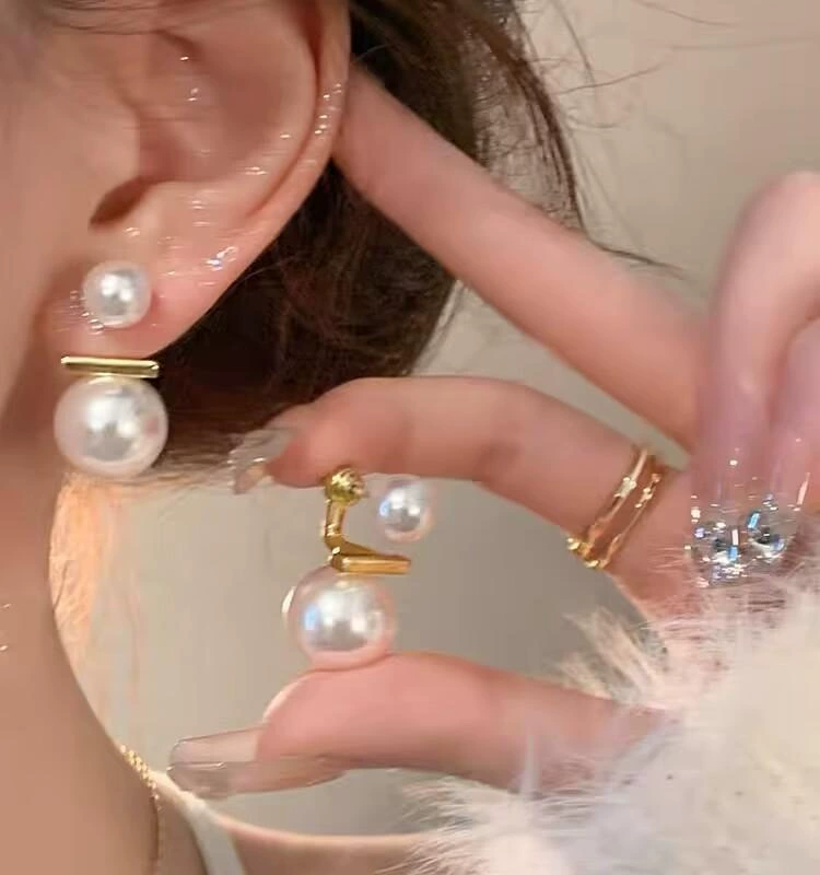 Серьги, ретро серебряная игла из жемчуга, стиль высшего качества, французский стиль, глаз змеи