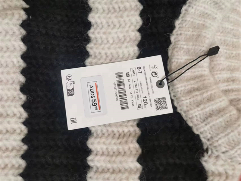 First-hand supply ~ Foreign trade original girls' striped sweaters, medium and large children's versatile fashionable ZAR pullover sweaters