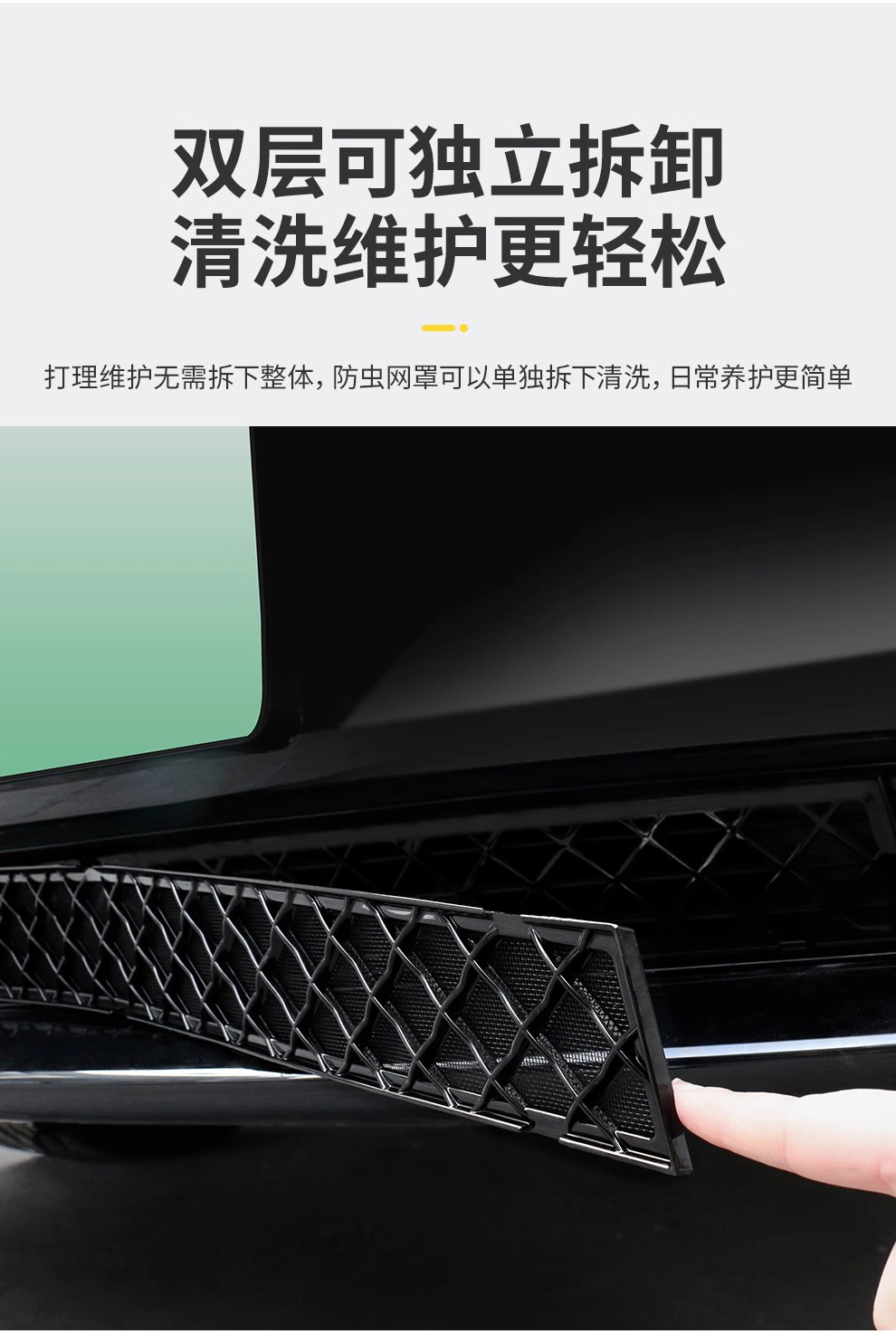 Suitable for Tesla's New Model 3/Yl/Y Special Insect-Proof Net Air Inlet Protective Cover Front Bumper Protective Cover