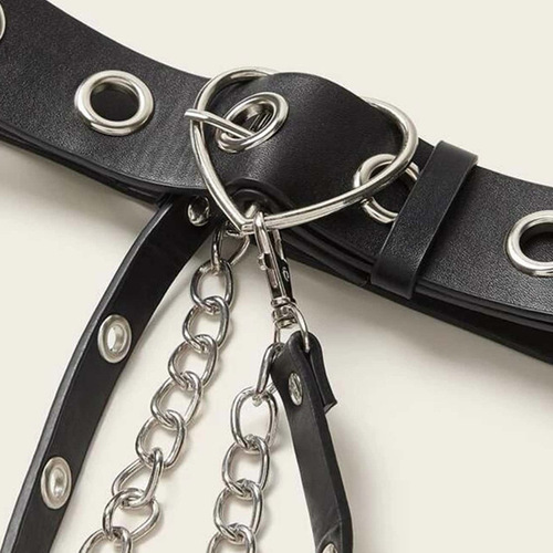 Original Host Dark Lolita Punk Gothic Style Heart Buckle Waist Decorative JK Waist Chain Belt Back Cool