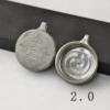 Classic round 2.0 cross vajra single side silver