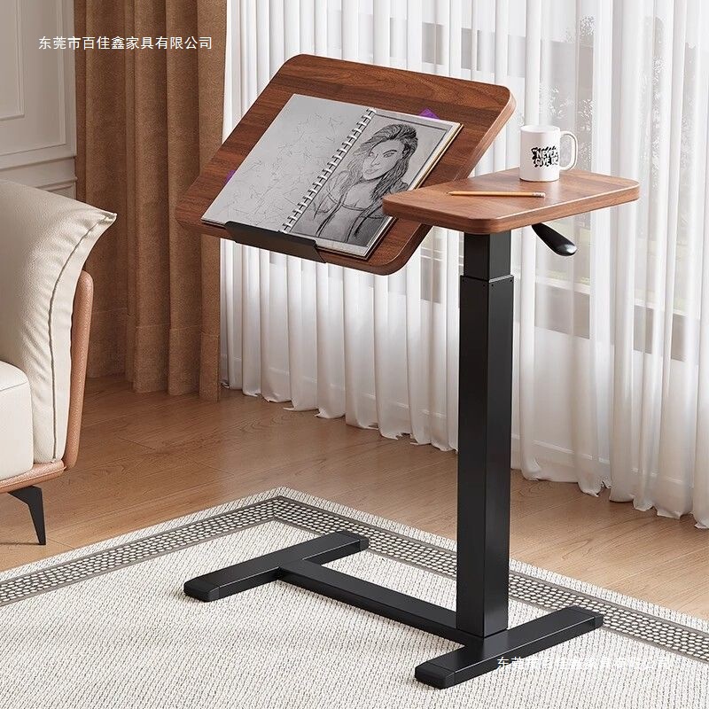 Movable Bedside Table, Adjustable Computer Desk, Bedroom Home Student Study Desk, Solid Wood Folding Office Small Table Movable Bedside Table, Adjustable Computer Desk, Bedroom Home Student Study Desk, Solid Wood Folding Office Small Table