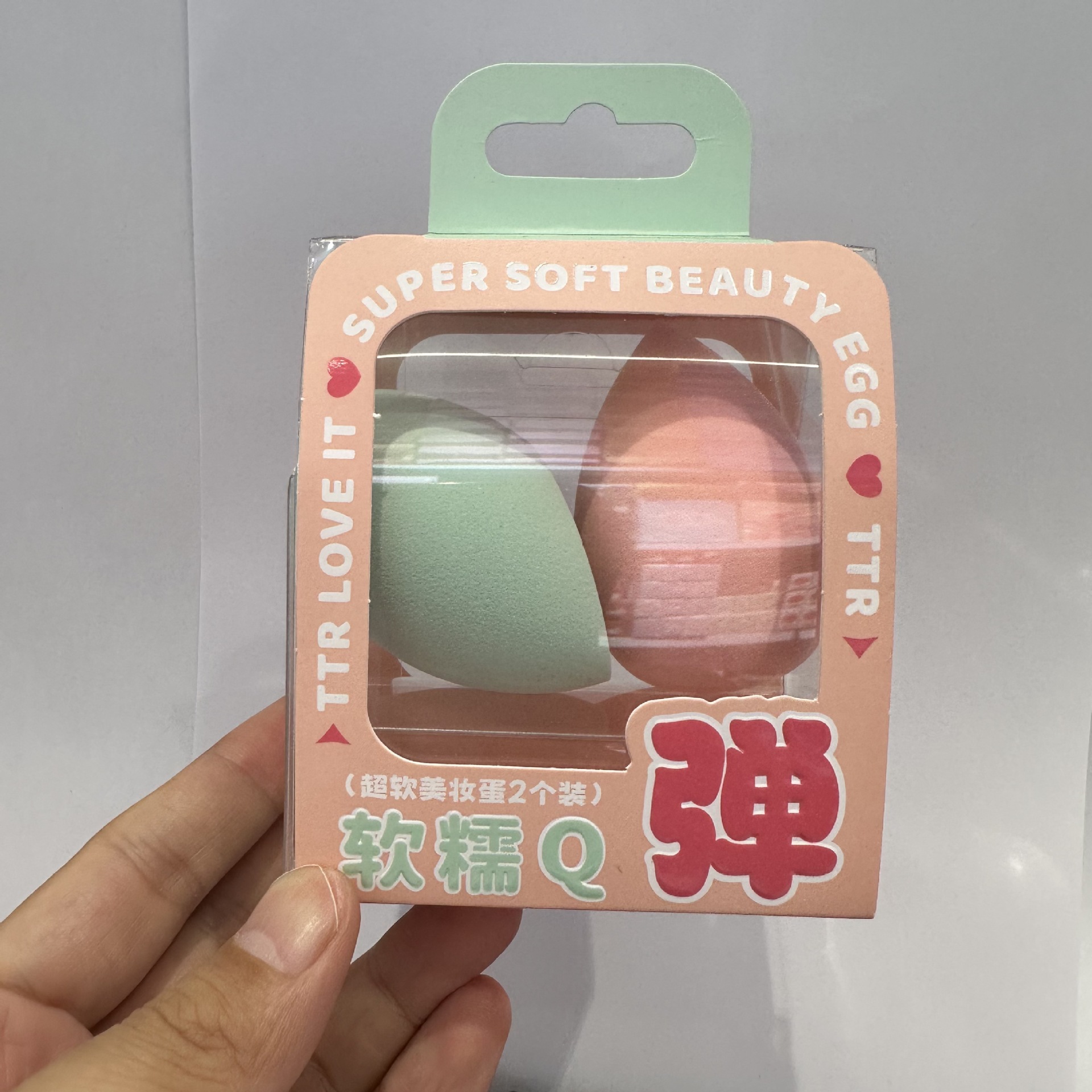 TTR 쓰리세컨드 하트비트 슈퍼 소프트 뷰티 에그 2팩