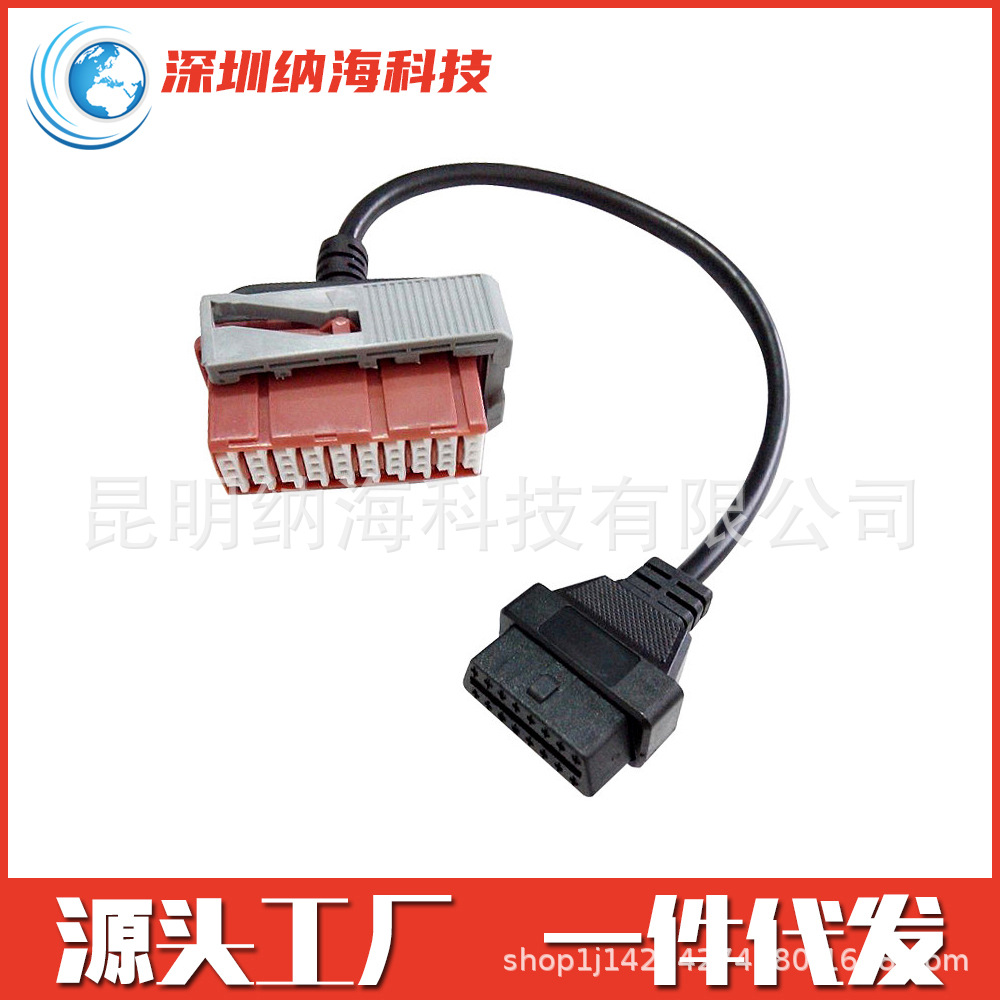 PSA 30PIN LEXIA PP2000 雪铁龙老标志汽车检测仪转换线