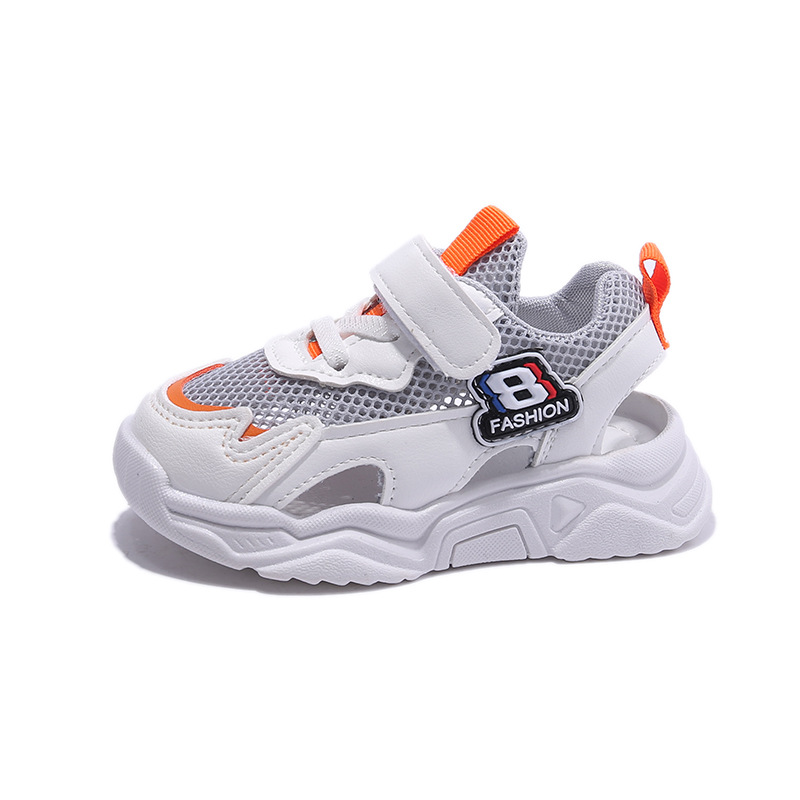 Zapatos deportivos para bebés pequeños y medianos 2025, primavera y verano, nuevas medias sandalias transpirables con corte de malla para niños y niñas Crocs