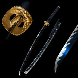 龙泉厂家直销外贸日本刀东洋居合打刀高锰钢一体长刀katana未开刃