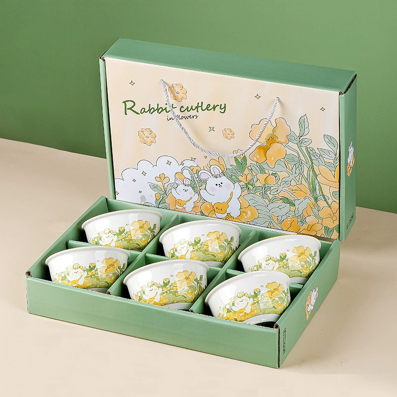 Tableware for home use for food, set, ceramic gift box, wholesale