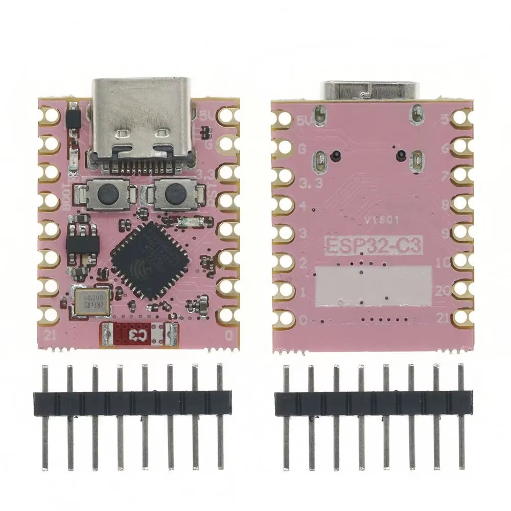 ESP32-C3 built-in 4M flash memory-no welding (pink)