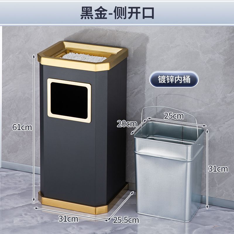 ホテルロビー用ステンレスゴミ箱、ホテル縦型灰皿、クラブショッピングモール廊下エレベーター口消煙バケツ|undefined
