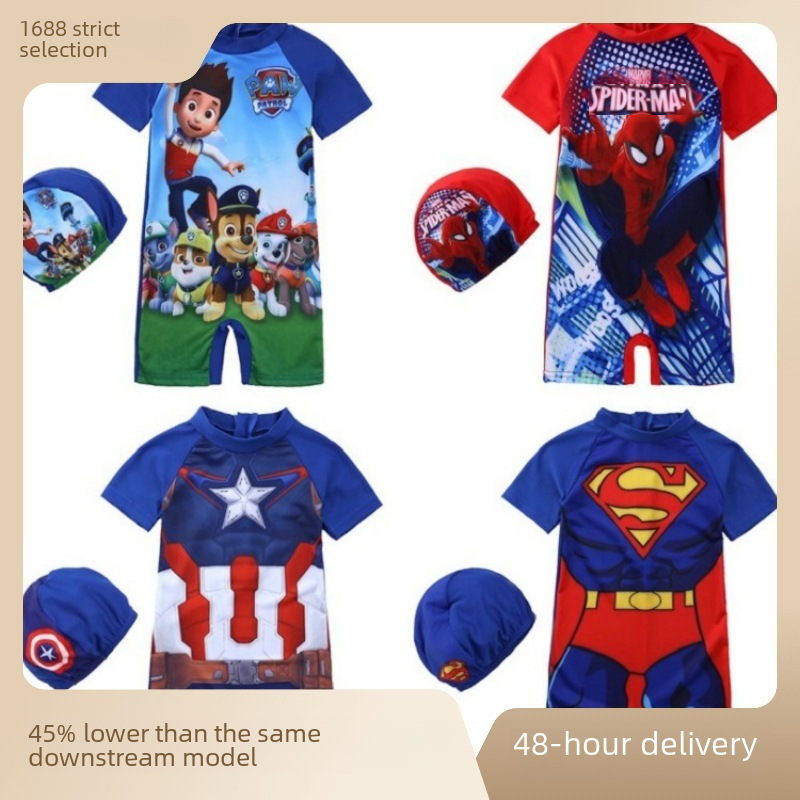 cartoon swimwear for men and women girl's with hood