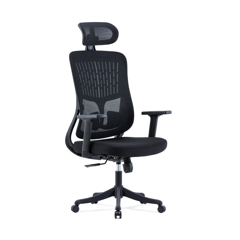 베개 하이백이 있는 블랙 프레임