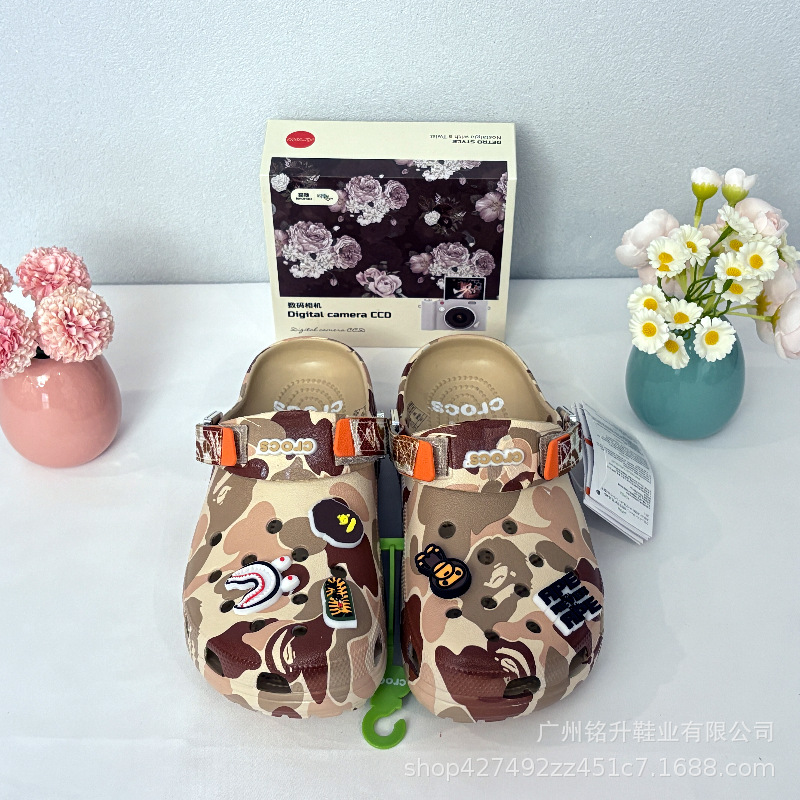Verano versátil zapatos agujeros Beep camuflaje antideslizante y respirable cabeza de mono camuflaje zapatillas al por mayor image 7
