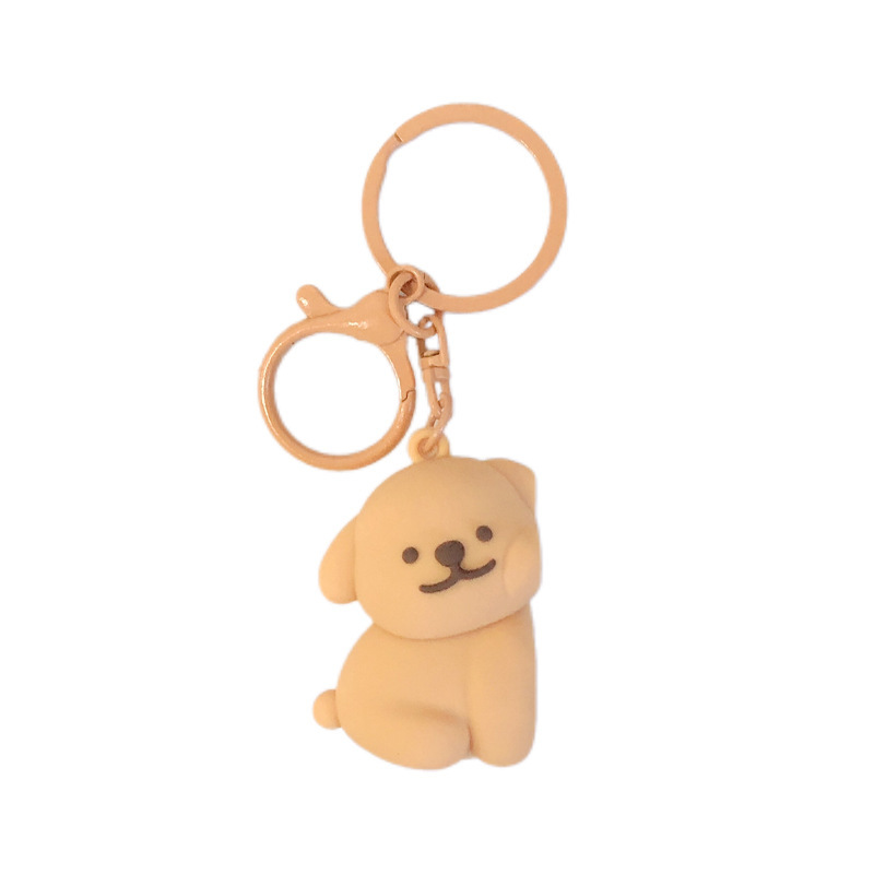 Línea cachorro pareja llavero magnético dibujos animados lindo regalo del día de San Valentín bolso de novia colgante llavero