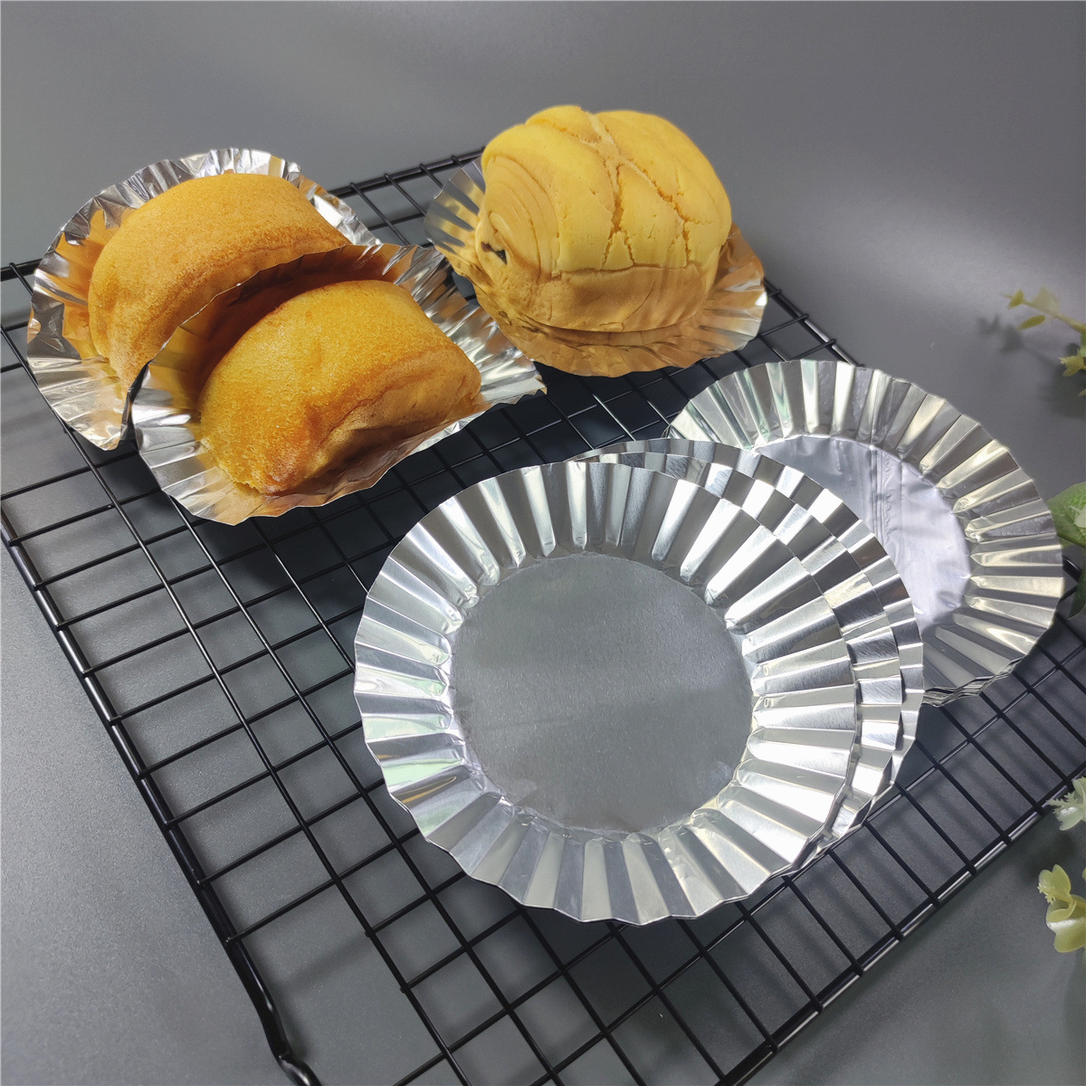 K102烘焙慕斯底托西點底托麵包錫紙墊蛋糕墊點心墊鋁箔墊燒烤墊紙