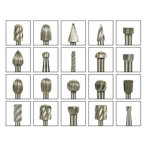 20-piece set of woodworking files, high-speed steel rotary files, electric grinding woodworking carving knife, grinding head milling cutter set