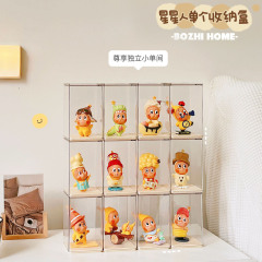 星星人展示盒单个盲盒收纳展示架透明亚克力收纳盒摆件手办展示柜