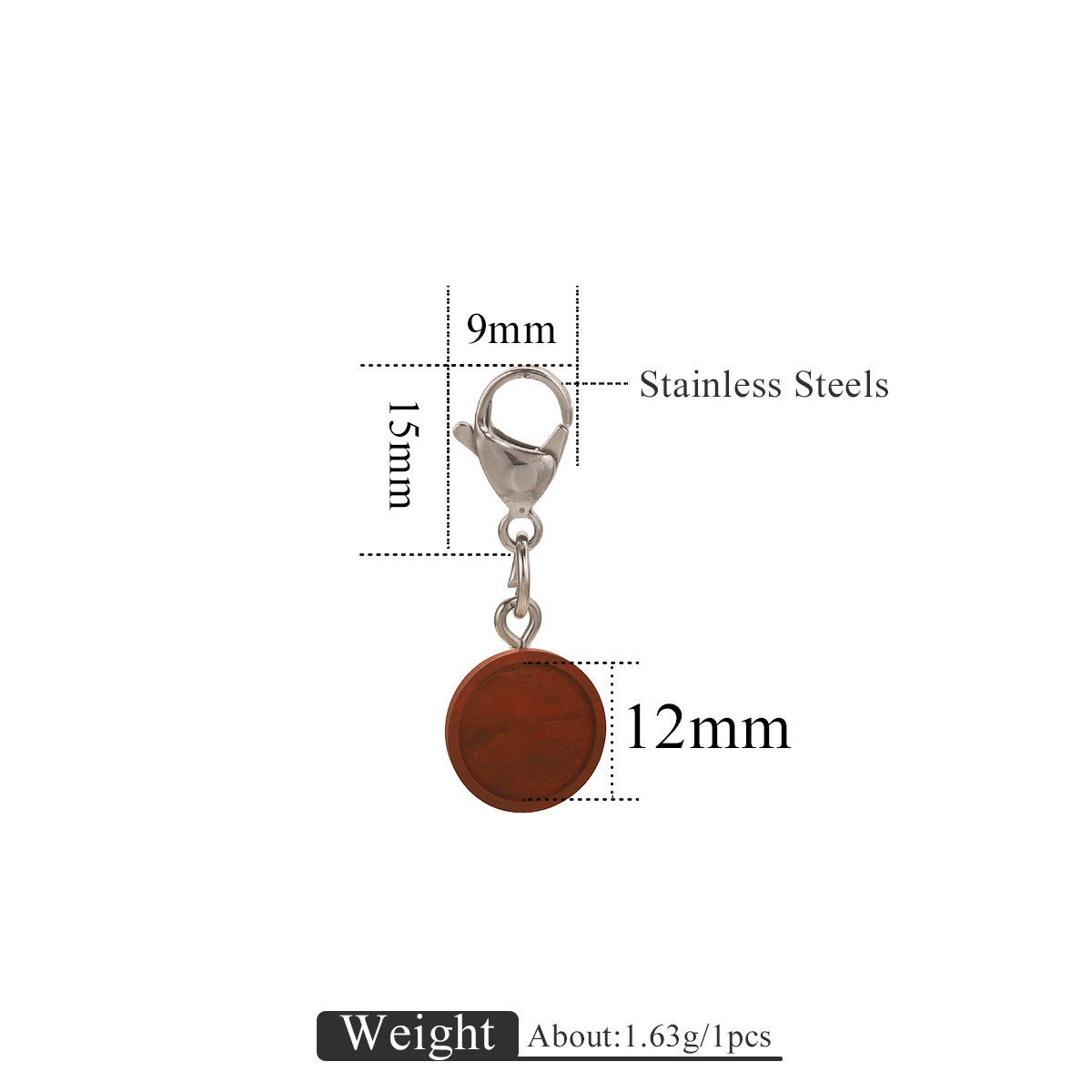 Base de madera redonda + ojo de oveja + anillo abierto + 15 joyería de joyería de llavero de joyería de joyería