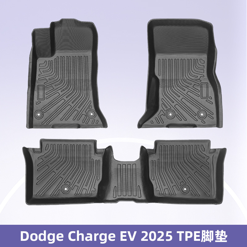 Aplicable a Dodge Charge EV 2025 TPE Foot Pad 3D All-Weather Material Back Cojín