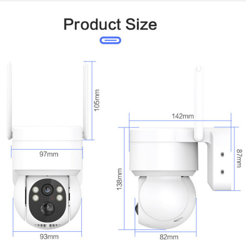 icsee solar-powered low-power ball camera wireless WiFi 4MP high-definition solar-powered low-power camera Xiongmai