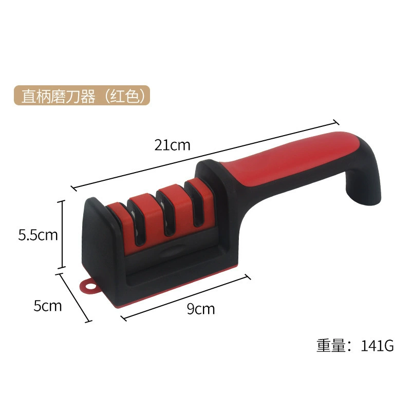 Kitchen Household Knife Sharpener Multifunctional Three-stage Knife Sharpening Manual Small Tool Tungsten Steel Kitchen Knife Sharpening