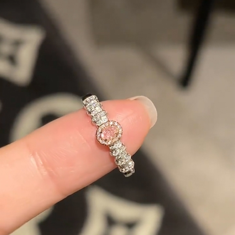 Luz de lujo zircon anillo abierto traje femenino nicho diseño personalidad simple todo fósforo temperamento anillo de moda anillo