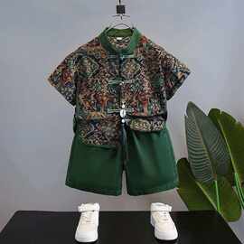 2026夏季新款男童汉服新中式国风唐装演出服【送吊坠】