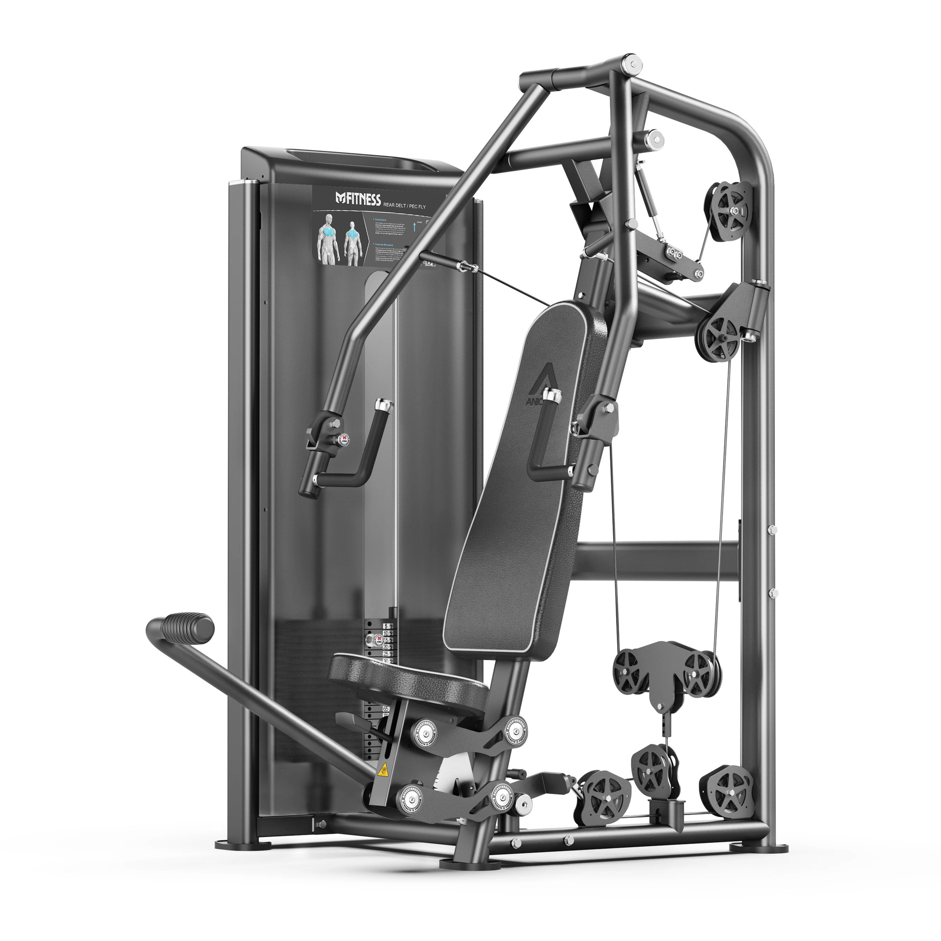 Máquina multifunción para press de pecho sentado con inclinación, press de hombros para gimnasio comercial, press de banca plana y levantamiento de hombros.