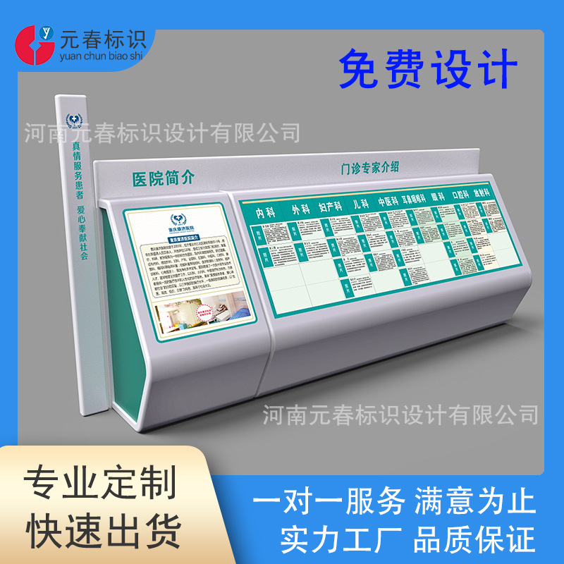 医院标牌导视牌LED发光型材吊牌灯箱不锈钢现代简约整套病房门牌