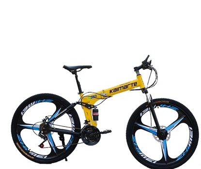 Fábrica al por mayor cola suave plegable bicicleta de montaña adulto amortiguador estudiante off-road velocidad variable bicicleta de cercanías
