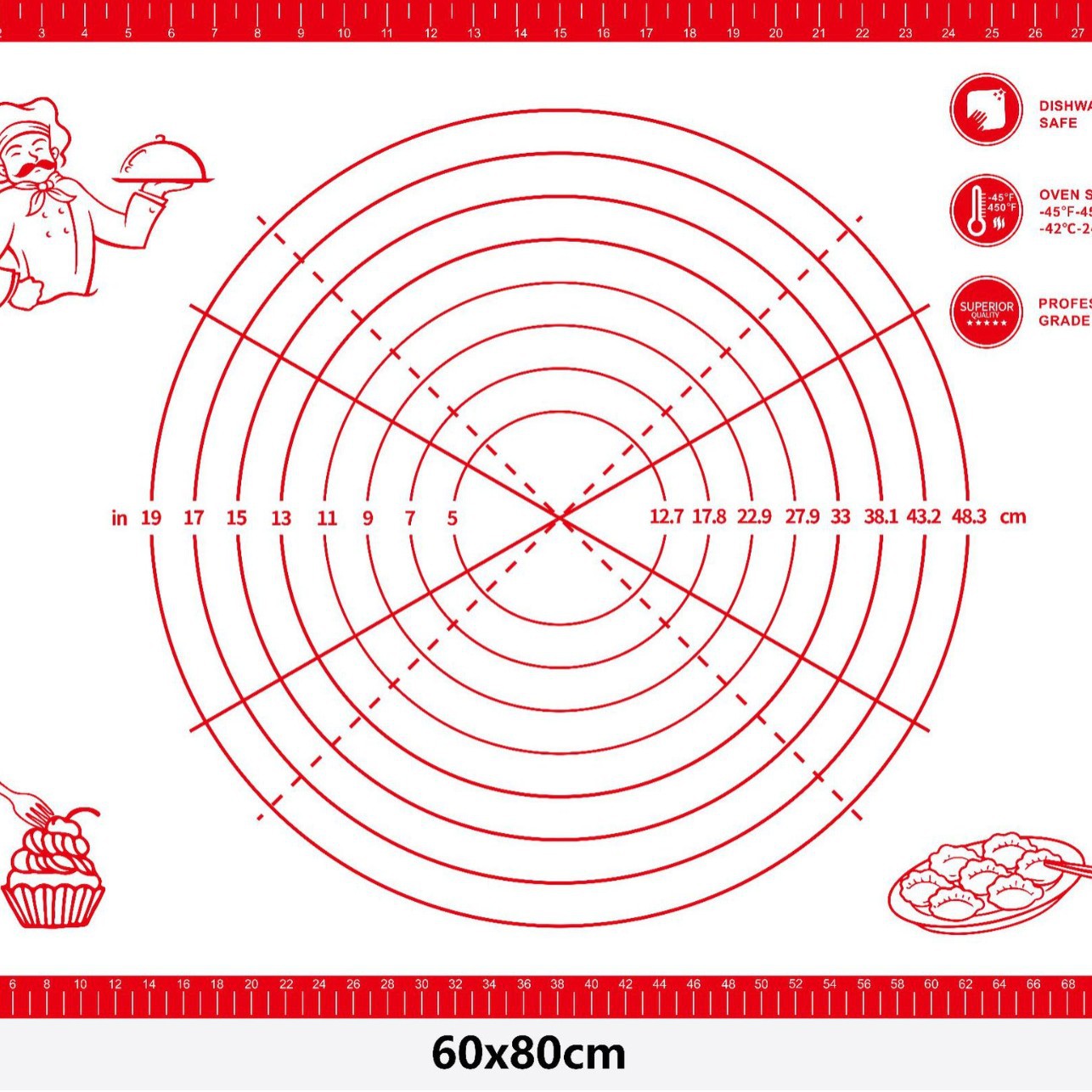 Tapete para amasar de silicona de grado alimenticio, personalizable y grueso, tapete antideslizante para masa para hornear en la cocina del hogar, tabla de cortar grande.