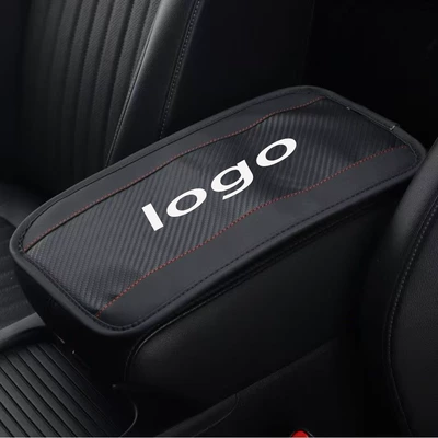 Box Mat, Universal for All: Armrest box pad - black-logo-customization