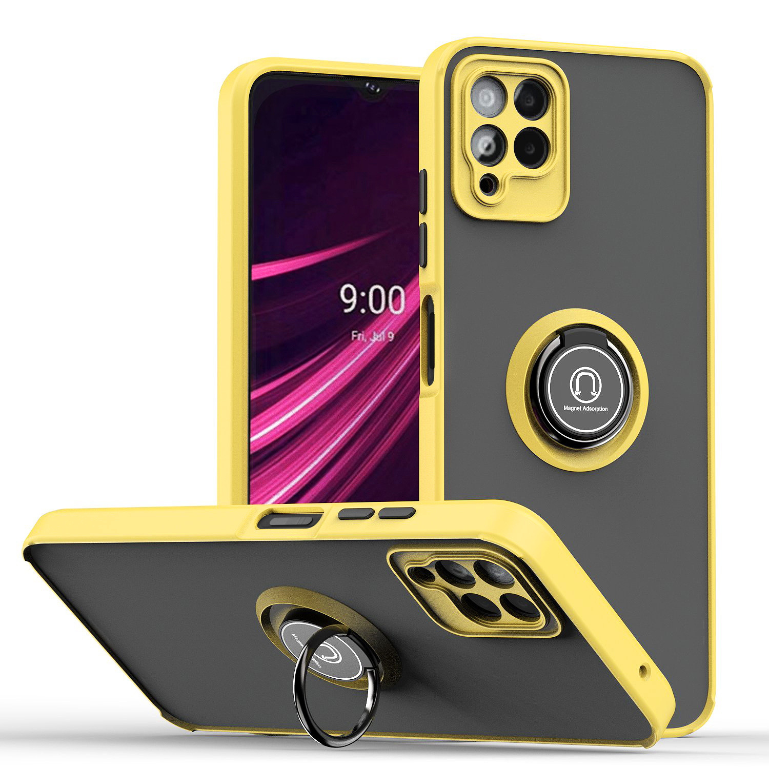 Sınır ötesi uygulanabilir T-Mobile Revvl7Pro cep telefonu kılıfı Qiying Revvl6 halka düşmeyi önleyici kapak Revvl V+