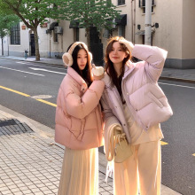 网红短款羽绒服女95白鸭绒冬季2025新款小个子超厚泡芙面包服爆款