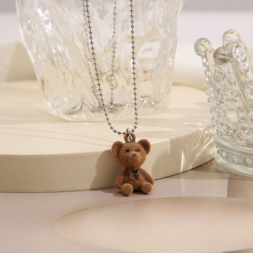 Cute Bear Alloy Plating Women's Pendant Necklace 1 Piece display picture 2