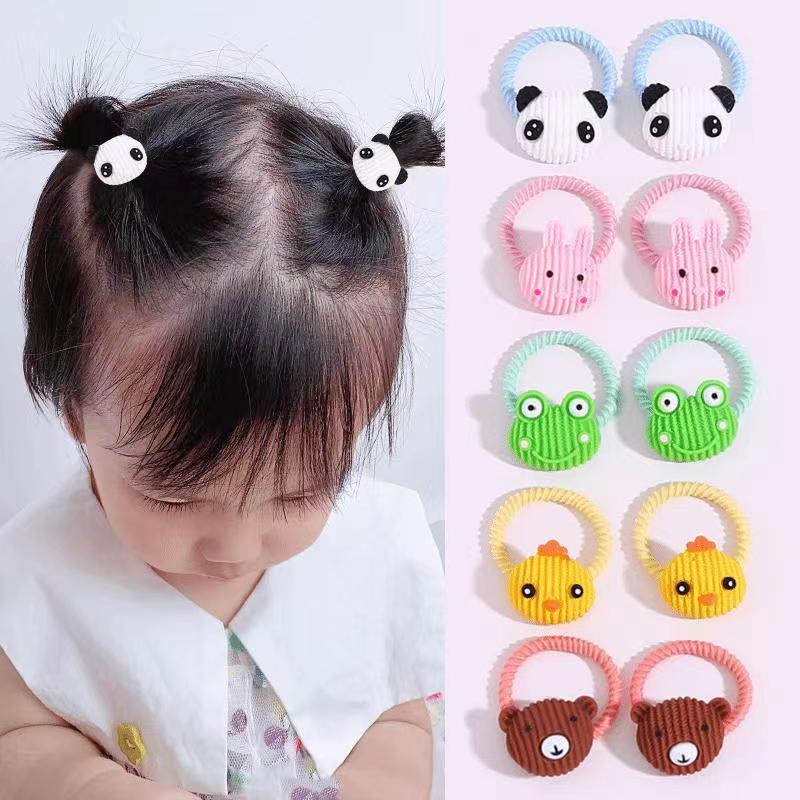 Bandas elásticas para el pelo para niñas, coleteros infantiles con dibujos animados, nuevo estilo 2025, coleteros para bebés que no dañan el cabello, accesorios para el cabello, coleteros con lazo, cuidado del cabello.