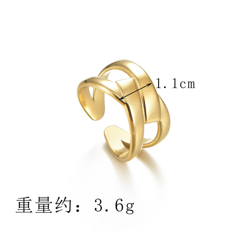 304 Stainless Steel 14K Gold Plated Fashion Plating Geometric No Inlaid display picture 1