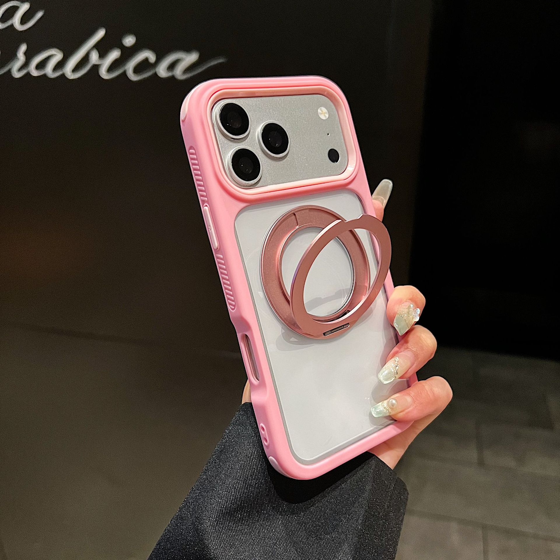 Funda con Soporte Magnético para iPhone 18 Pro Max PC Giratoria 360 Grados Anticaídas