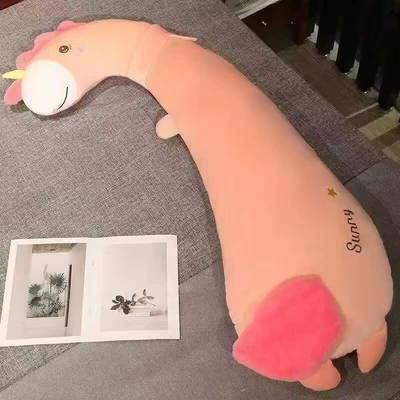 Toy, Dinosaur Long Pillow, Oyuncaq yastıqlar - pink-unicorn-100cm