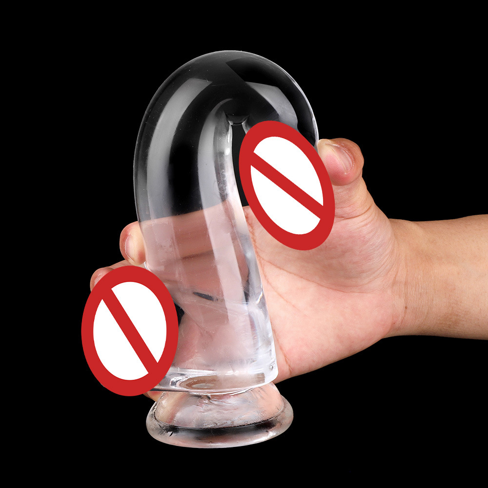 Snailage nuevo cristal transparente Cinta Blanca huevo simulación pene consolador femenino productos sexuales plug anal