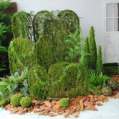 仿真青苔蘚屏風森系櫥窗庭院牆壁遮擋隔斷手工綠植物裝飾造景擺設