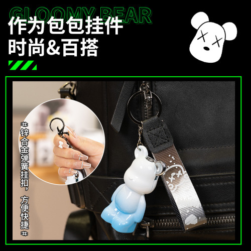 Good-looking violent bear inflatable windproof lighter with keychain for boyfriend manufacturer wholesale
