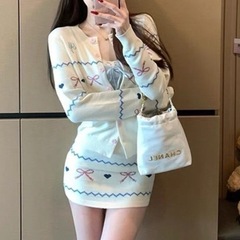 法式名媛千金短款小香风外套气质高腰显瘦包臀裙秋季新款两件套女