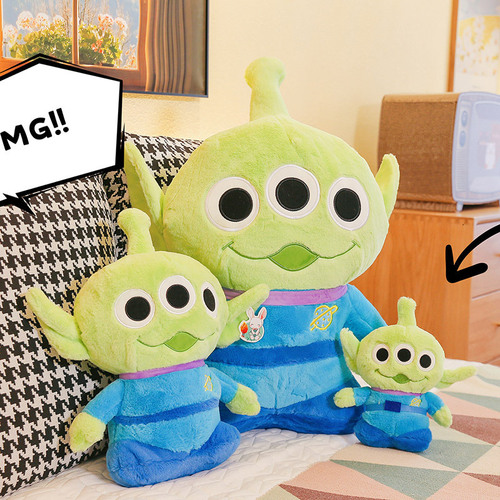Cute Japanese cartoon three-eyed monster large plush toy Toy Story pillow buddy doll stuff animal
