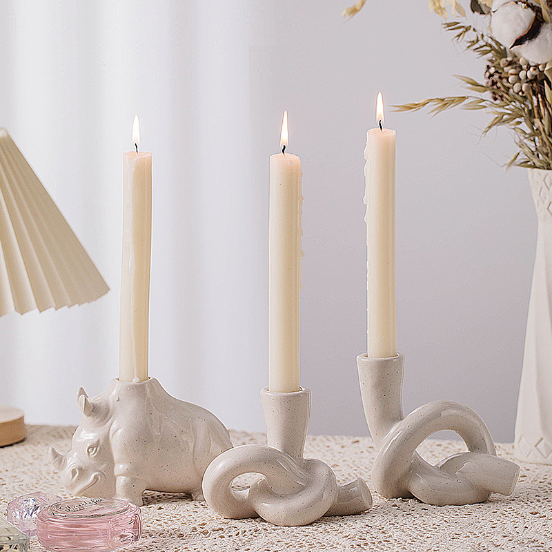 European and American ins style simple and elegant ceramic aromatherapy candle holder creative home decoration ornaments gifts gifts wholesale