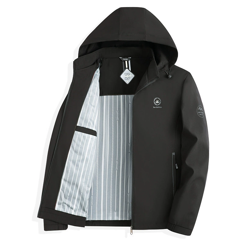 Куртка для мужчин среднего и старшего возраста, весна-осень 2025, тонкая, новый стиль, съемная, повседневная, простая, универсальная, для пап.