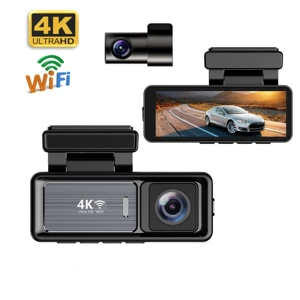IPS Ekranlı Avtomobil Kamerası, 4K Ön və 1080P Arxa, Wifi, İkili Qeyd, HD M6 Videoqeyd