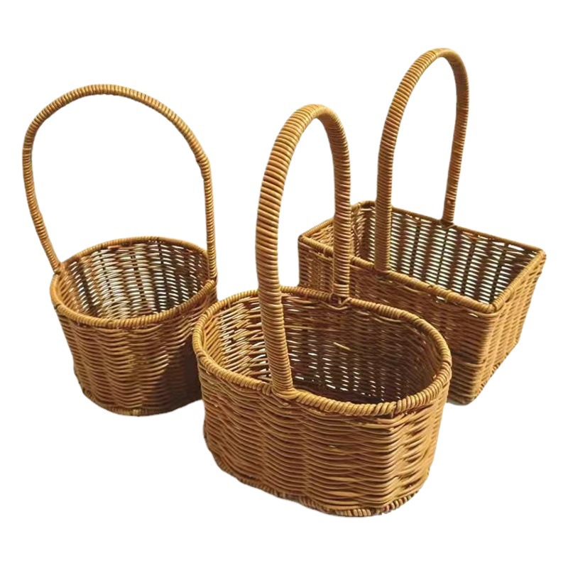 Cesta Tejida de Flores de Vid, Hecha a Mano y Decorativa para Fiestas y Arreglos Florales image 1