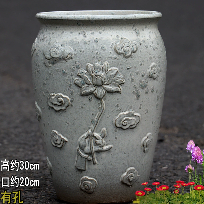 Breathable high boots, ceramic big flowerpot